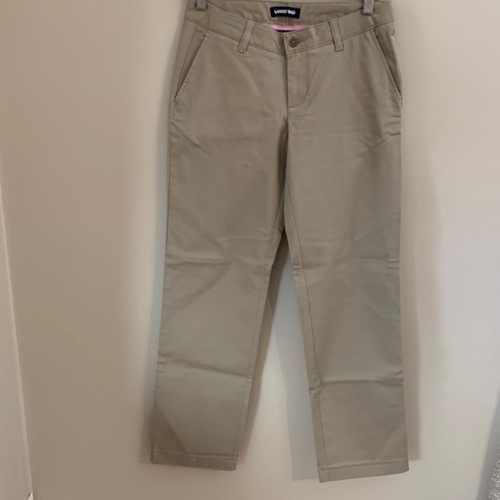 NWOT, Lands End junior size 1, tan chino pants.